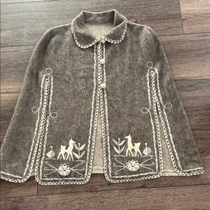 Embroidered Brown Women's Jacket